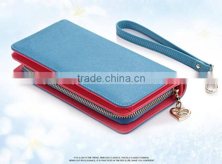 modern stylish ladies zipper clutch wallet