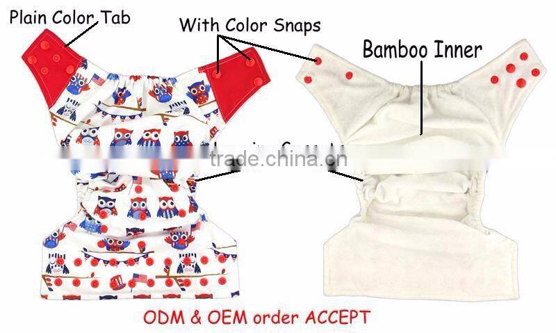 AnAnBaby Eco Baby diapers Square tabs nappy Bamboo inner diaper