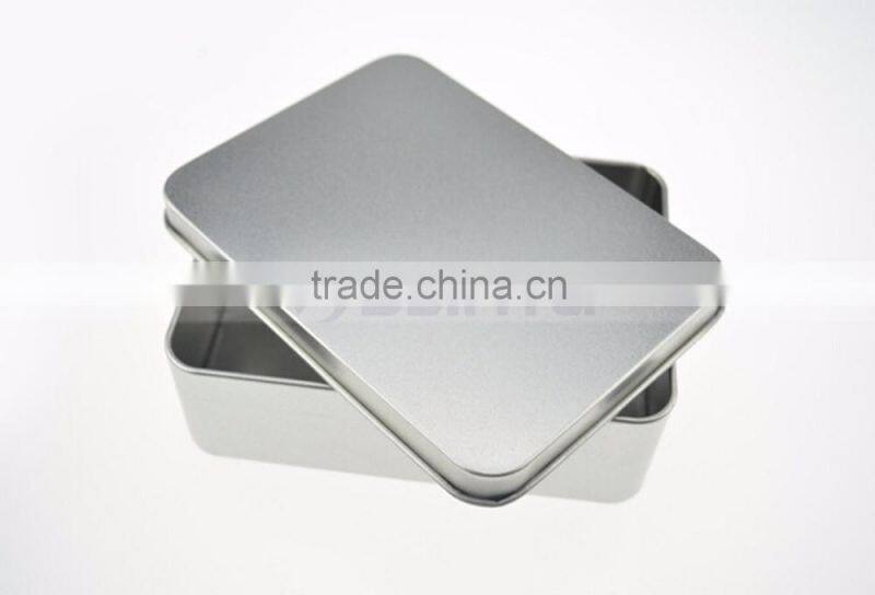 2 Color Promotional Package Box Tin Gift Box OEM Customizing Square Tin Box
