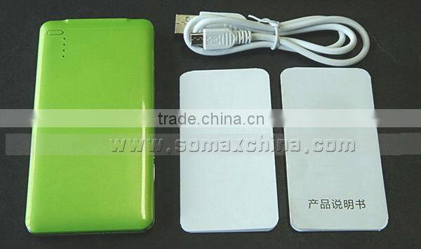Colorful Polymer Power Bank 5000mah in Ultra-thin Design