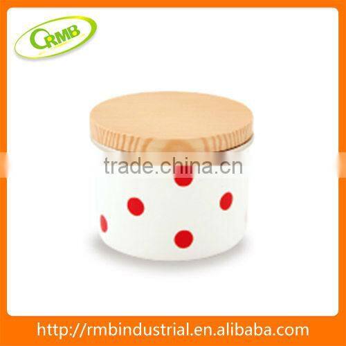 10CM CANISTER-ENAMEL LID