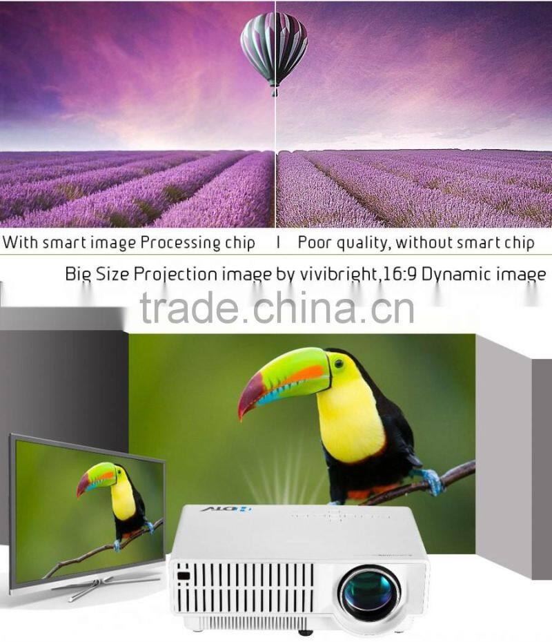 High Quality 2800 Lumens 72-150" 3D Home Theater Portable Projector Movie Projector For Education+Entertainment