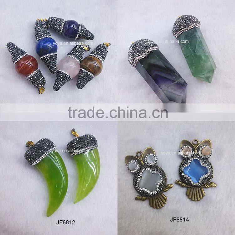 JF8597 Wholesale crystal pave freeform faceted blue labradorite beads