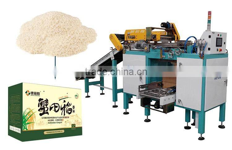 Fully automatic rice box up packing machine