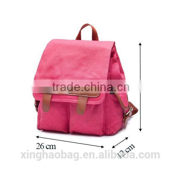 2014 Cheap vintage adjustable canvas bag for girls