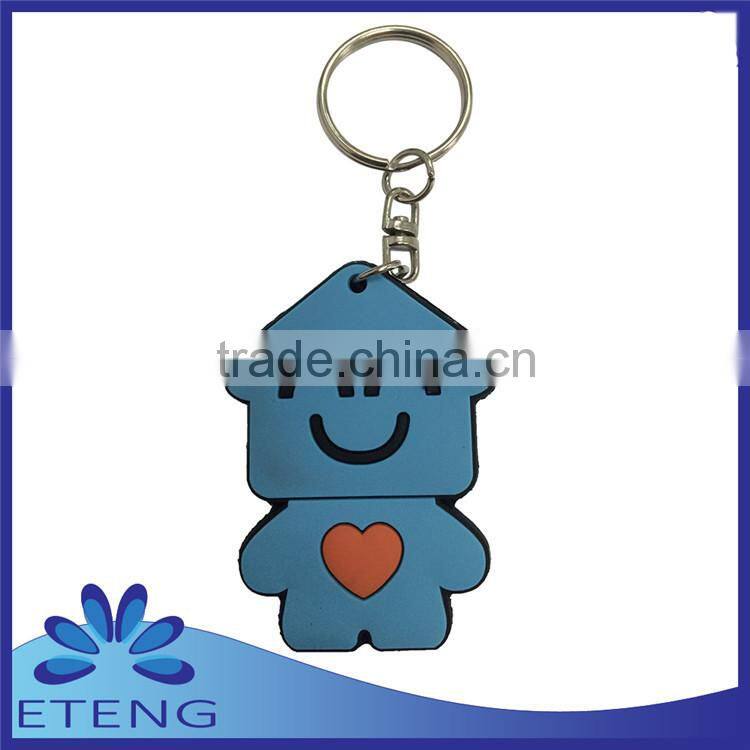 High-quality Economical fashion custom design rubber keyring