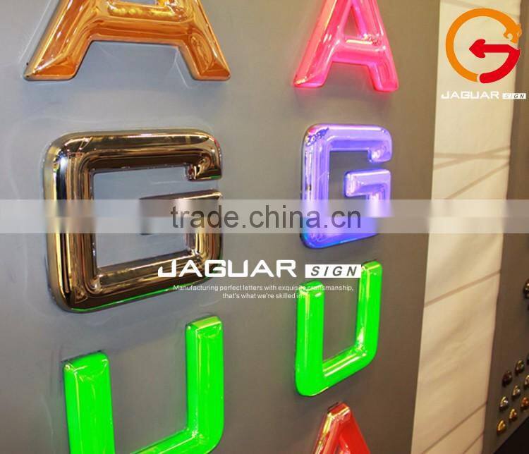 blue led lightign 3d plastic acrylic blister letter sign