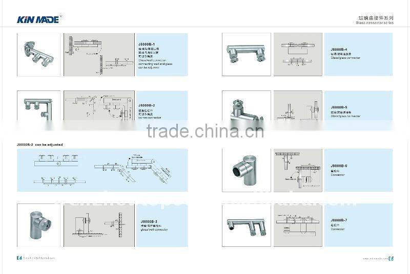 Glass wall corner connector hardware