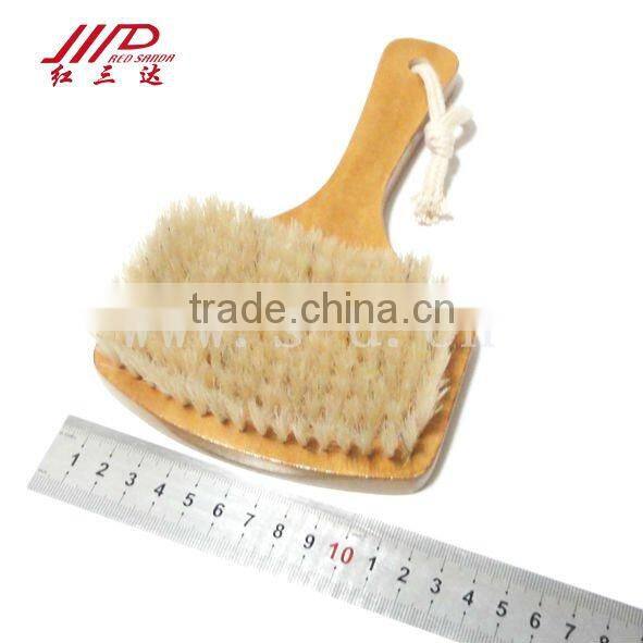 Wooden bath brush with pig hair