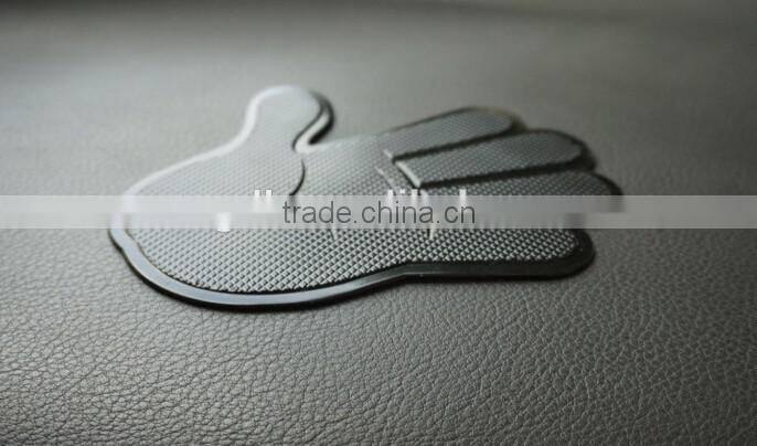 Palm shape black Mobile phone anti-slip car pad