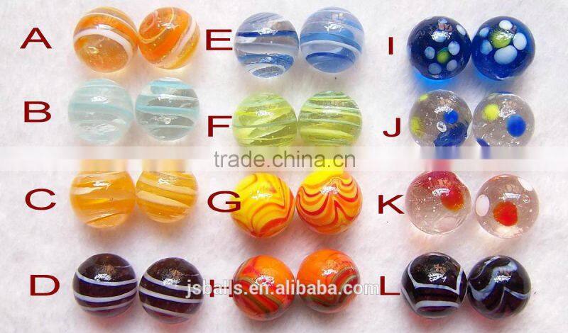 China decorative solid dot glass marble balls for garden and craft