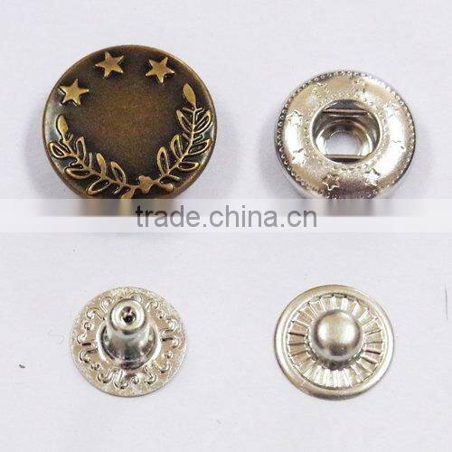 Spring snap fastener