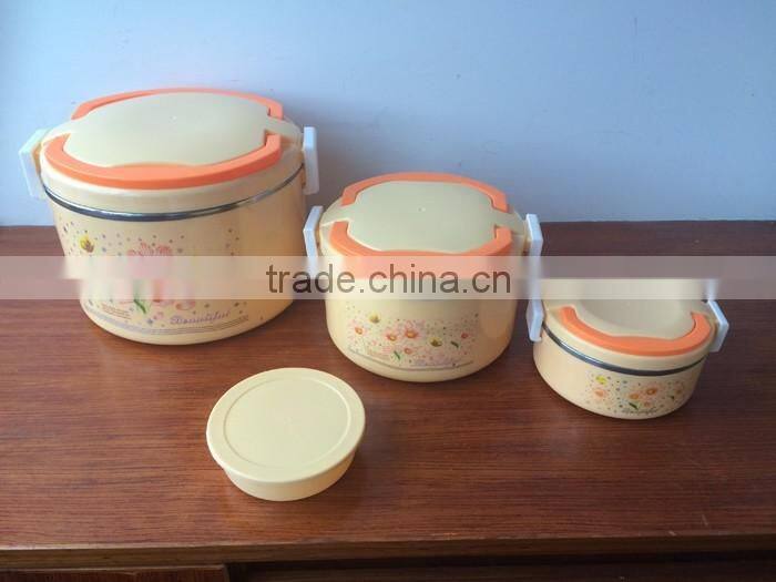 2845 plastic stainless steel insulated casserole pot
