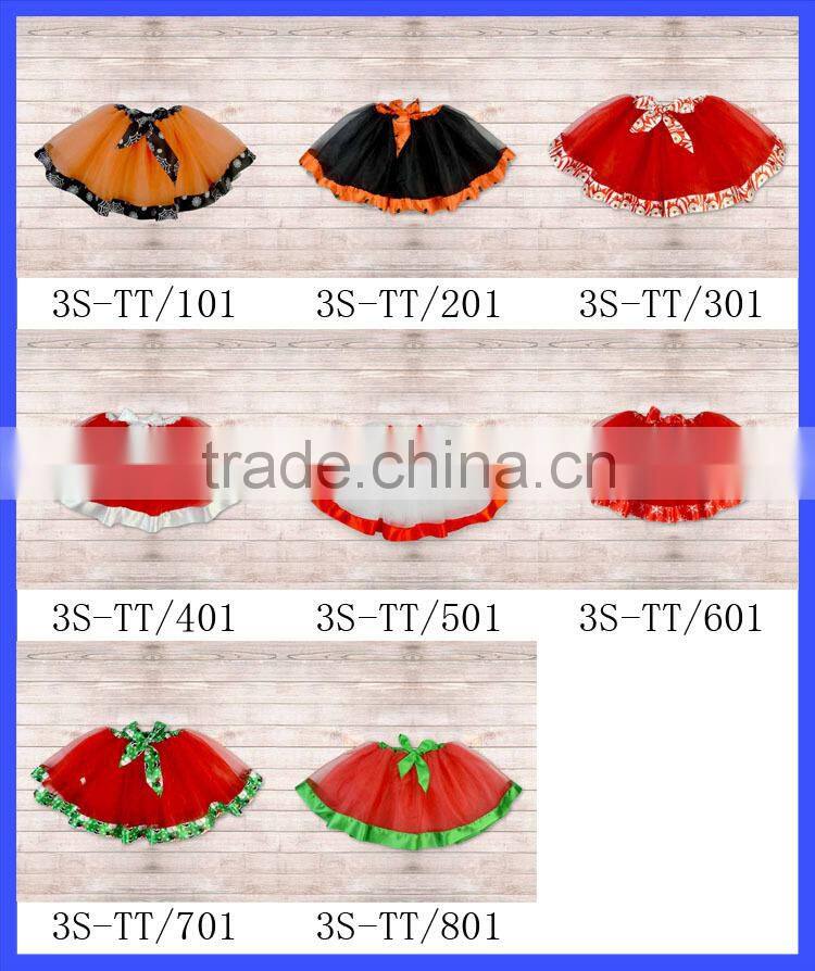 Red Christmas Baby Clothing Lace Top & Skirt & headband & Necklace Set Wholesale Children's Boutique Clothing