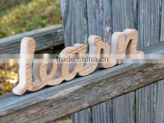 domestic wood LEARN sign shelf sitter word art for deco
