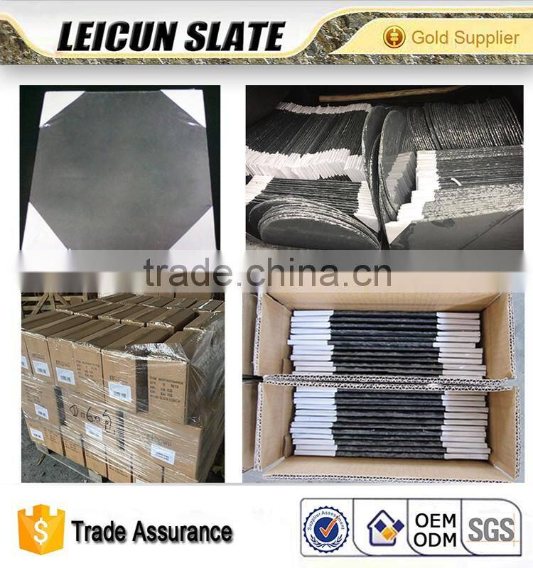 Wholesale Natural Black slate plate, Black Slate Steak Plate