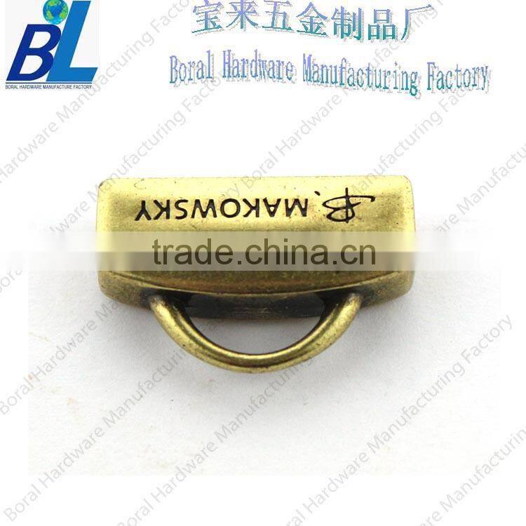 Zinc alloy gold plated lock shape pendant for handbag decoration