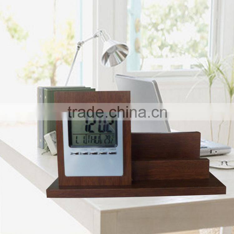 Triangle digital wooden clock & triangle wooden clock, table clock