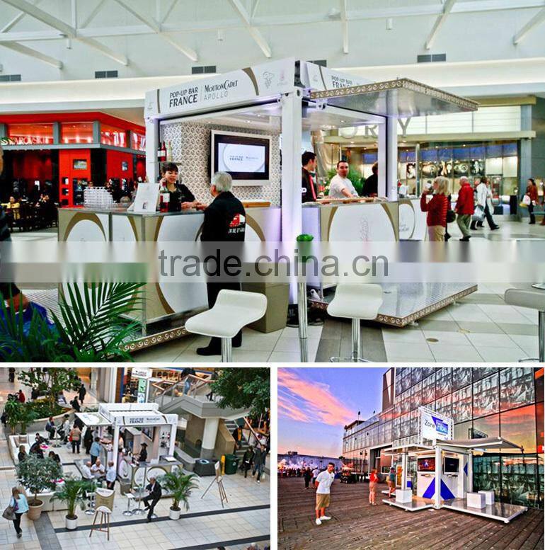 Hydraulic system 10ft container coffee shop design/ POP-UP shipping container coffee bar for sale