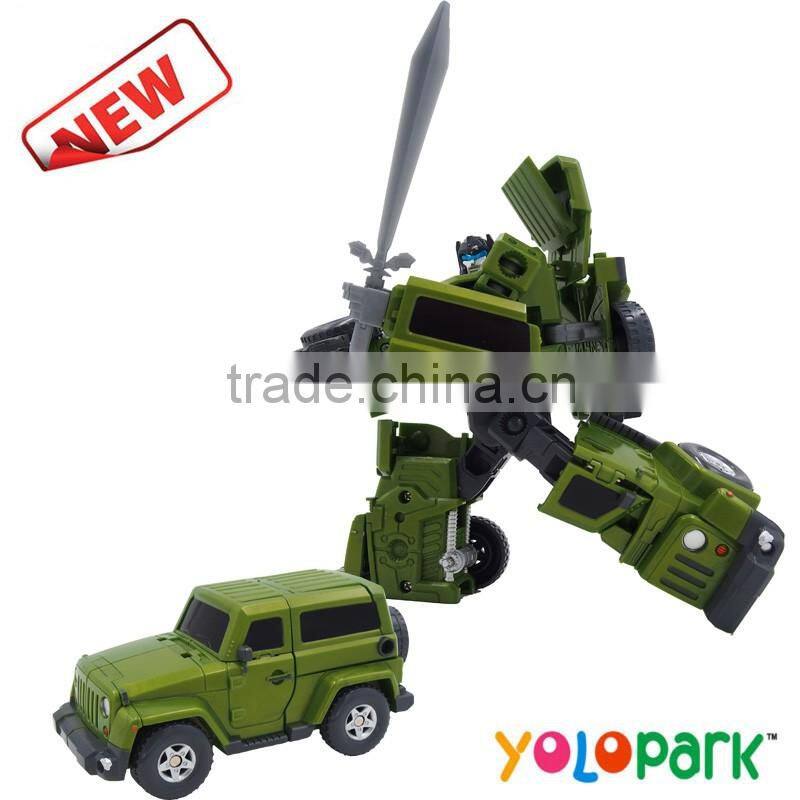 Hot sale high quality plastic deformation robot transformable car toys