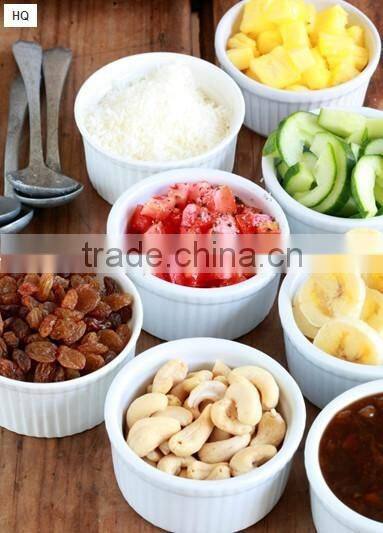 ceramic white color round mini ramekin dessert ramekin