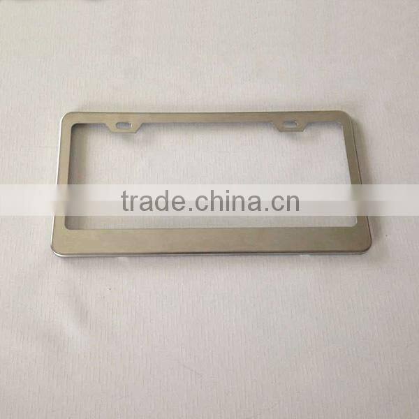 Wholesale USA standard stainless steel matt black blank car license plate frame,number plate frame