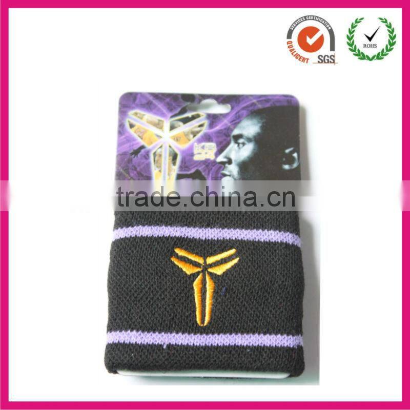 2013 Promotional Gift custom sports cotton toweling wrist sweatband with zipper