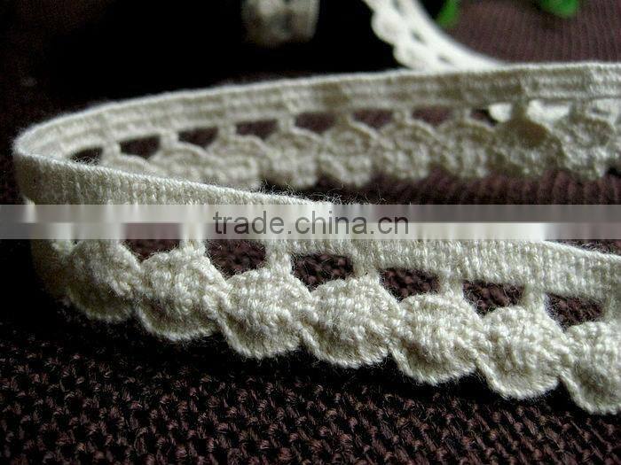 Narrow cotton lace 2013 trend,1.8cm/18mm width, dot design for shoes