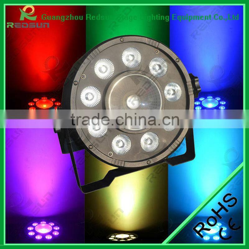 New stage light event lighting 9+1 rgb smart led par 64 cans light