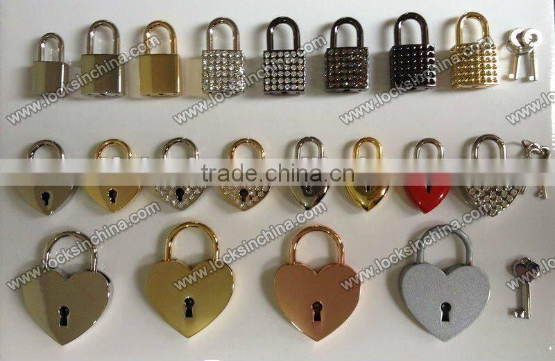 Promotional Silver Mini Heart cheap padlock and heart shape keys