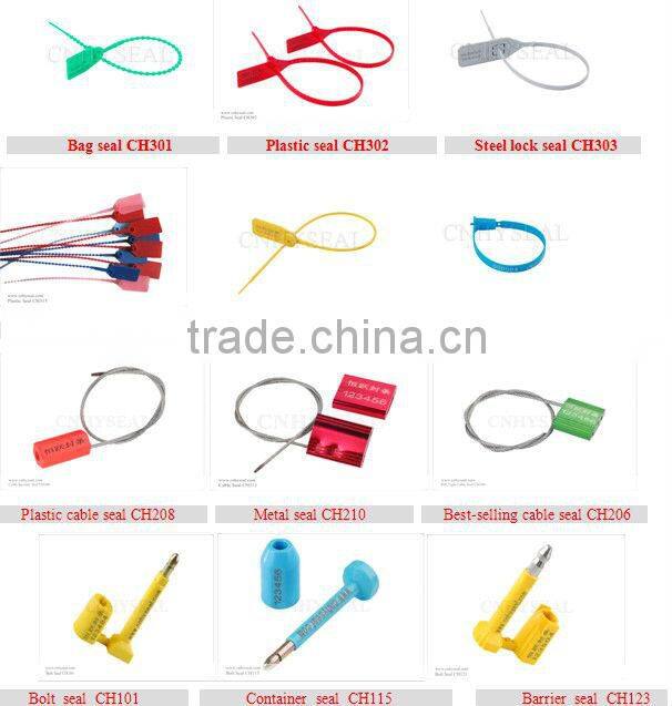 Plastic container seal for guiding CH124