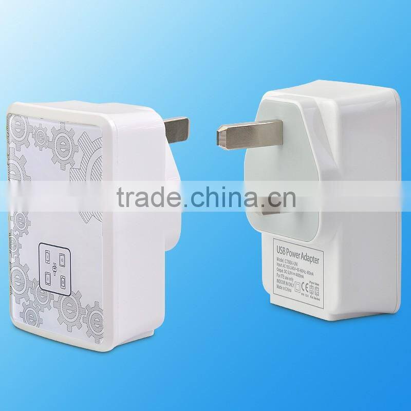 Factory OEM 4.8A Multiple 4 Port USB Wall Charger Charging Travel Power Adapter Portable Travel Charger