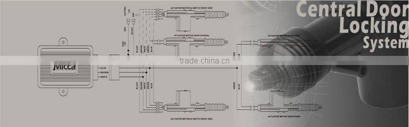 Car Central Door Locking Kit, 2 Master Motors+2 Slave Motors+ Wrapped Harness/Capsulated Cables, Power Door Lock Kit(DL860FD)