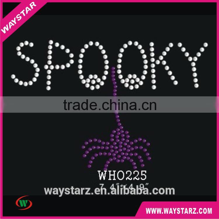 Crystal Spooky Holiday Rhinestone Heat Transfer On Clothing