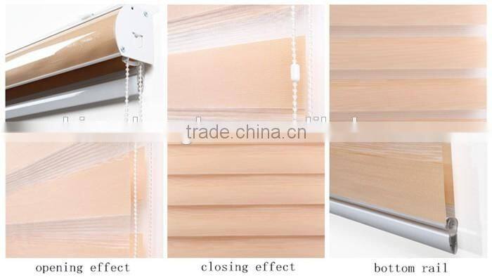 Modern home decor ivory white zebra blinds components