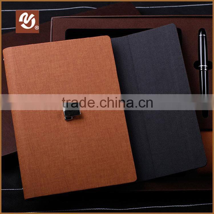 Promotional leather notebook gift set with card holder
