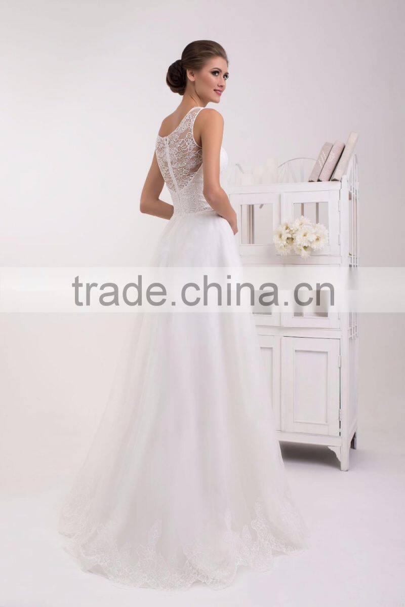 Italian eyelash lace Wedding Dress Splendid Design