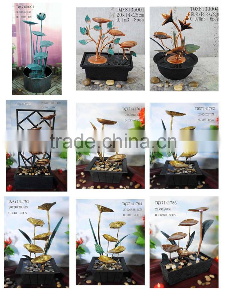 Polyresin handmade indoor floor fountain for sale