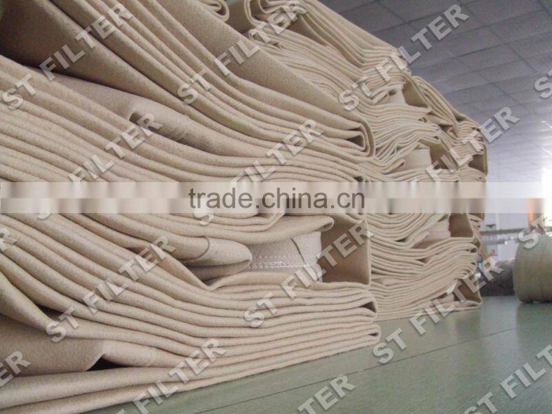 PPS dust bag,water oil repellent filter bag,Dia160*6100mm