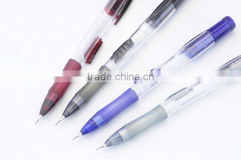 side-click mechanical pencil, pencil with grip