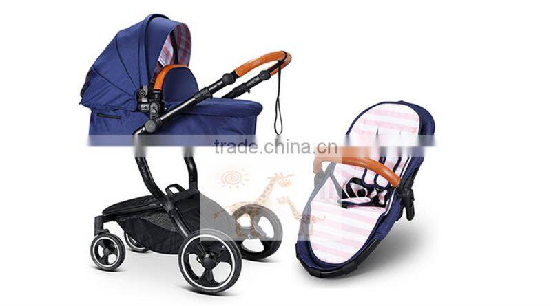Best Baby Europe Standard Pram Strollers 3 IN 1 Purple Baby Stroller