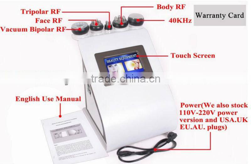 hot new products for 2016 5 In 1 multipolar RF ultrasonic cavitation slimming machine