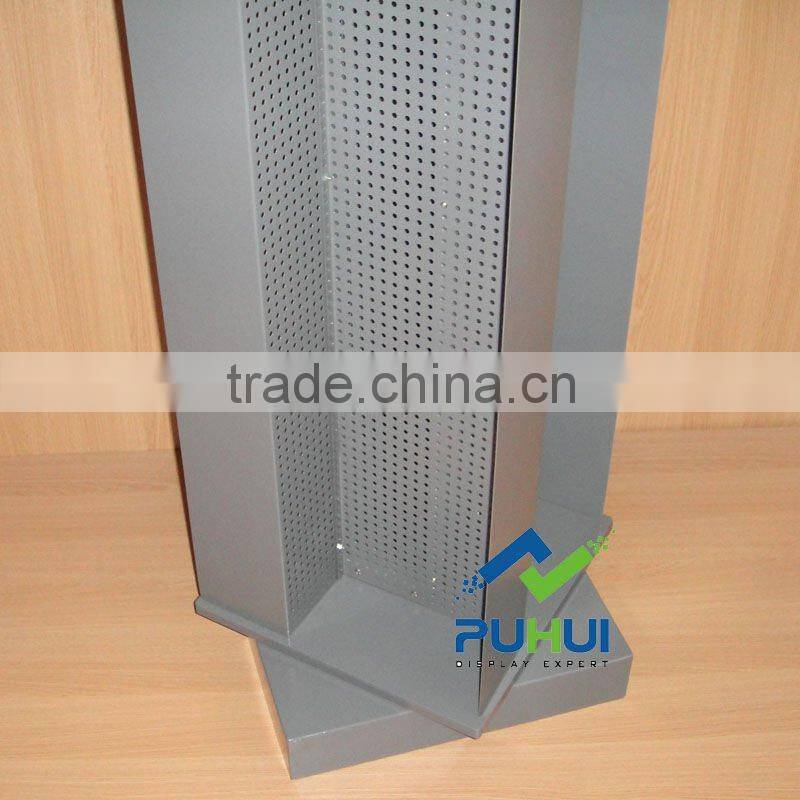 elegant four sided spinning pegboard display