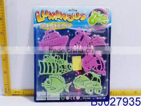 Fashion drawing toy glow in the dark painting model board