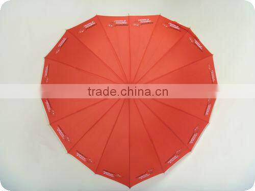 2013 first-class love heart shape special umbrellas for promotion