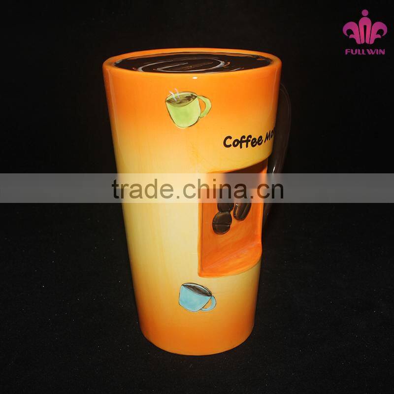 Ceramic coffee cup money bank box