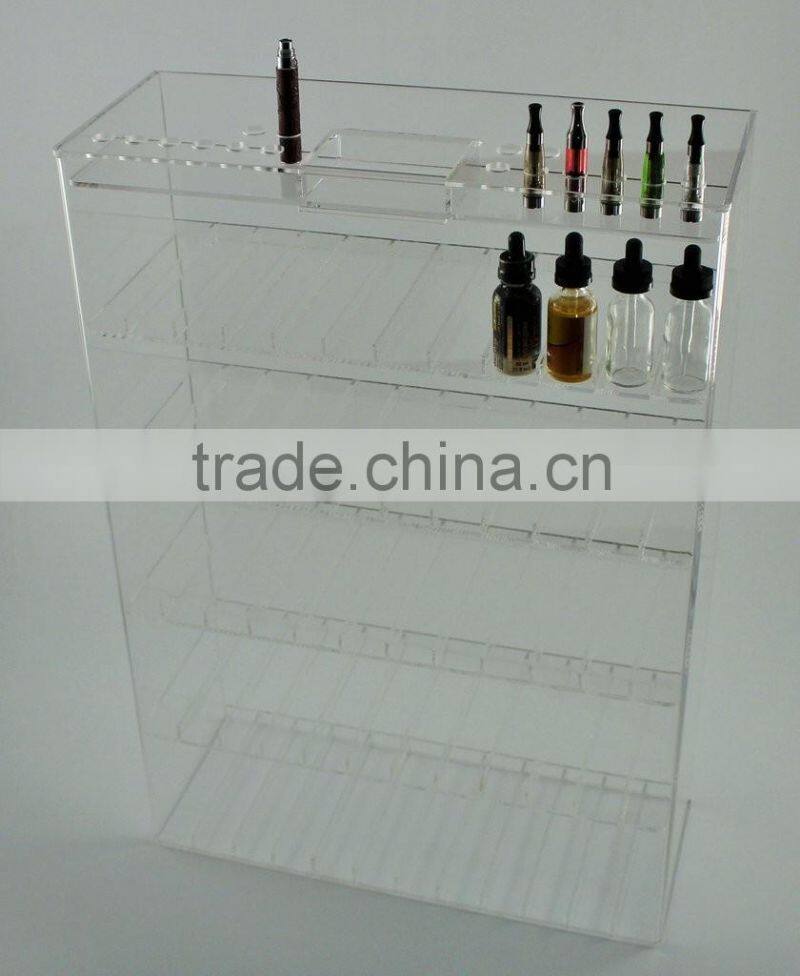 5 tiers clear acrylic e-liquid display,e-liquid juice acrylic display stand shenzhen factory