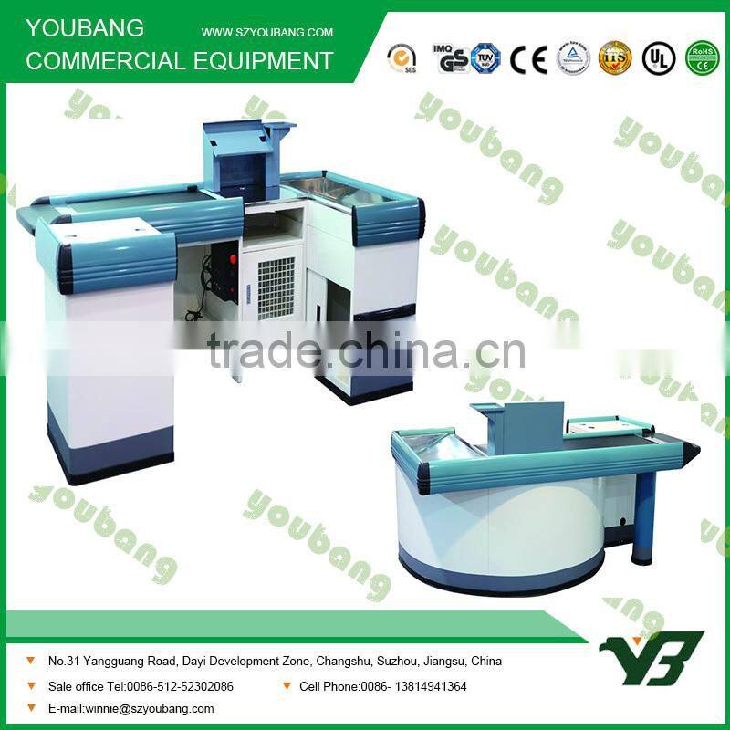 Checkout counter for chain store with cash desk