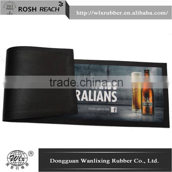 Custom absorbtion wool anti skid rubber bee bar mat