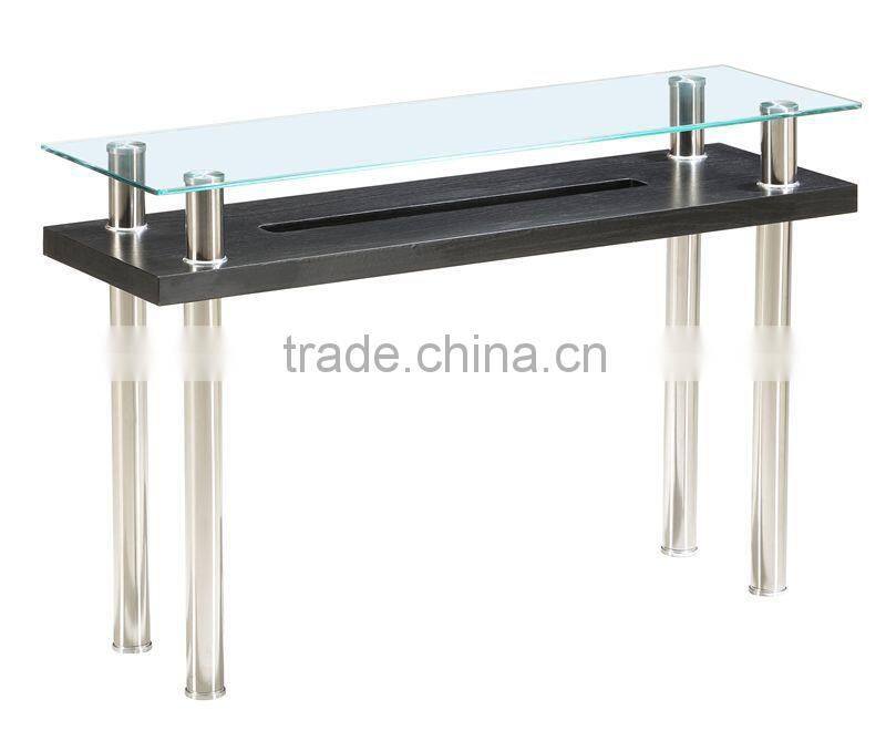 2015 cheap glass & mdf console table for sale